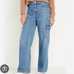 Old Navy Sky hi wide leg cargo jean